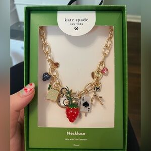 Kate Spade Gold Charm Necklace with Colorful Accents